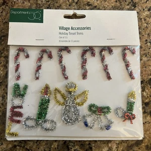 Dept. 56 Holiday Tinsel Trims Set of 11 Retired 2002 Snow Village 52712 New - Picture 1 of 6