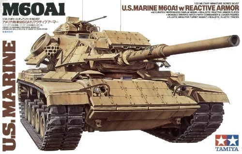 KIT TAMIYA 1:35 CARRO ARMATO U.S. MARINE M60A1 W/REACTIVE ARMOR  35157  - Immagine 1 di 1