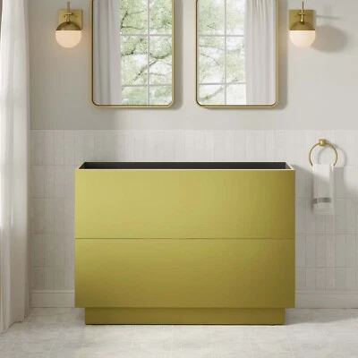 Modway Quantum 48英寸浴室梳妆柜(不包括水槽盆)金色 — 第 1/4 张图片