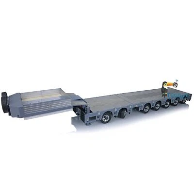 1/14 Broshuis 2+5Axle Metal Heavy Gooseneck Trailer for RC Tractor Truck Car - Image 1 of 4