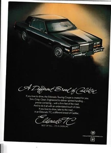 Original 1982 Cadillac Eldorado Magazin Anzeige "A Different Breed of Cadillac" - Bild 1 von 1
