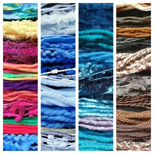 Yarn packs - 10 x 1m or 3m lengths - wool bundle, job lot, mixed textures,crafts - Picture 1 of 26