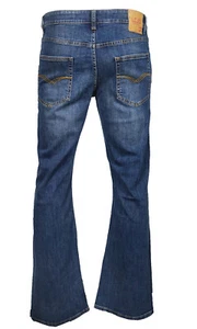 Herren LCJ Denim Flare Stretch Indie Jeans 70s Säure W Schlaghose LC16 Alle Gr - Picture 1 of 6