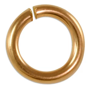 1 STARKER, SICHERER 14/20 GOLD GEFÜLLTER RUNDER SCHLOSS RING, 4 MM, SICHERER ALS EIN SPRINGRING - Bild 1 von 4