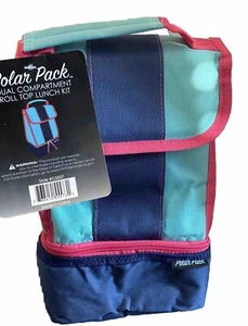 New! Polar Pack Insulated Dual Compartment Roll Top Cooler Heat Sealed Lunch kit - Picture 1 of 7