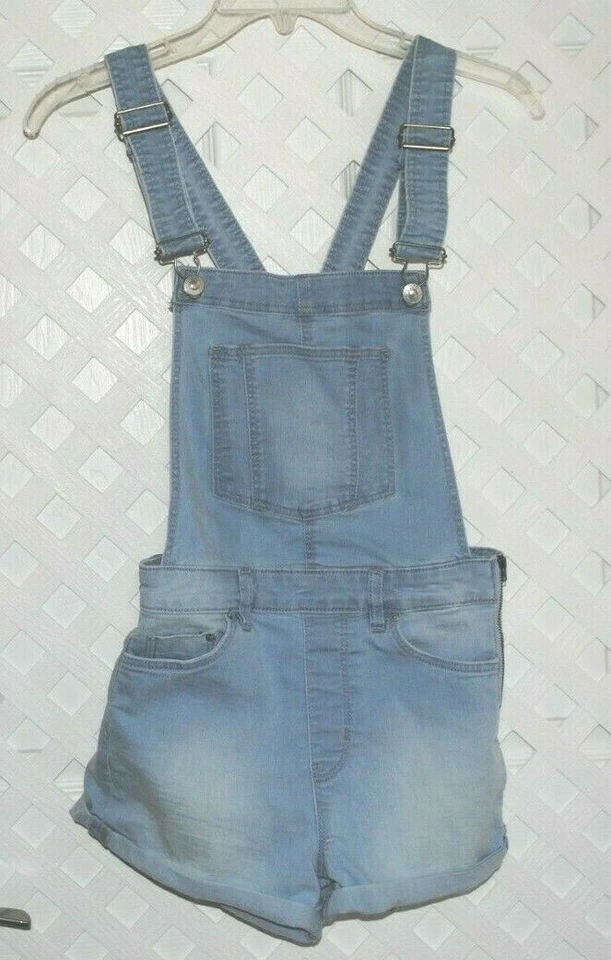 H & M 分体青少年女孩带短裤,尺寸 US 6,弹力棉牛仔布 — 第 1/4 张图片