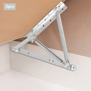 2* Lid Support Hinges Sofa Bed Spring Lifters Bed Box Lid Holding Folding Hinges - Picture 1 of 14