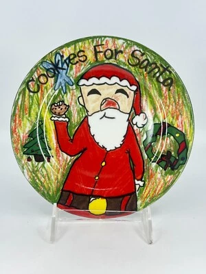 Hallmark Kid's Collection Christmas Village "Cookies for Santa" Plate 7.5"D Cute - Image 1 of 4