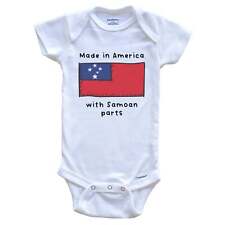 Made In America With Samoan Parts Samoa Flag One Piece Baby Bodysuit