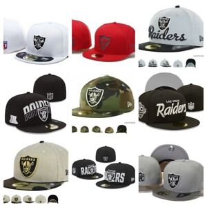 New Oakland Raiders Fitted Hat Cap Men's Football Cap Flat Brim Cap Sun HatS