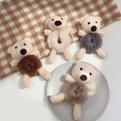 Плюшевое кольцо для волос имитация меха кролика волосы веревка уши эластичные аксессуары для волос - Изображение 1 из 4