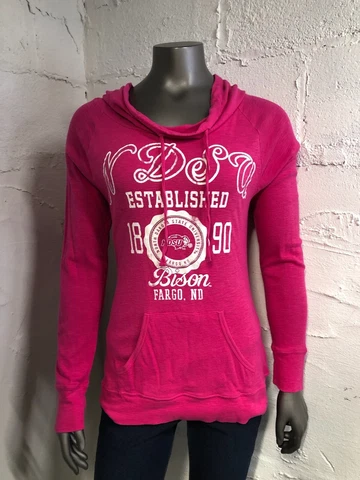 Womens Medium NDSU Bison Pink Hooded Sweatshirt Cover