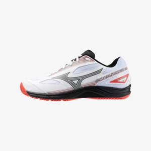 MIZUNO SKY BLASTER 3 BADMINTON SQUASH VOLLEYBALL SHOES - WHITE/BLACK/CAYENNE - Picture 1 of 5