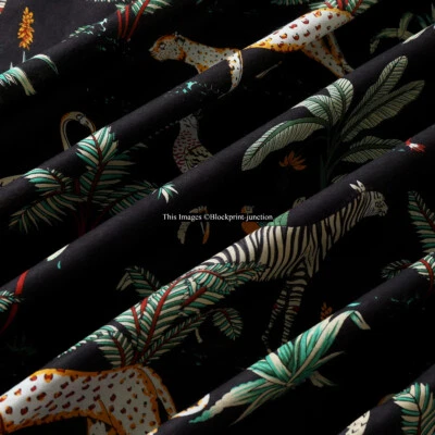 Tela de costura artesanal de animales de algodón estampada hecha a mano de 20 yardas Foto 1 de 4