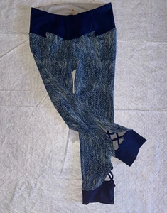 PrAna Mujer Tori Capri Talla XS Estampado Abstracto Azul A31 - Imagen 1 de 5