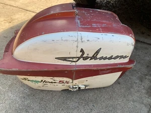 JOHNSON 5.5HP 377422 OUTBOARD COVER HOOD COWL FROM 1958 CD15 Fits 56 to 58 NICE! - Picture 1 of 8