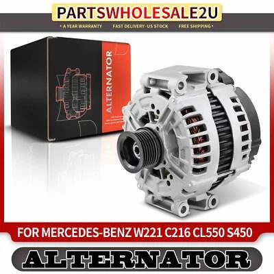 Alternator for Mercedes-Benz CL550 S450 S550 220Amp 12Volt CW 8-Groove Pulley - Image 1 of 4