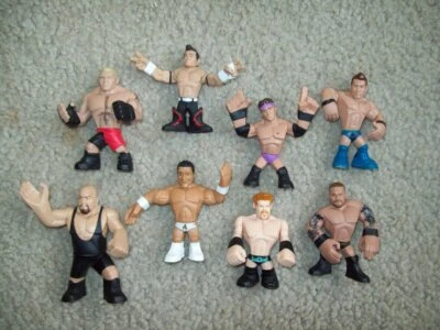 8 фигурок рестлеров WWE/WWWF RUMBLERS Brock Lesnar ORTON Show Pro AEW WcW ROH NWO - Изображение 1 из 2