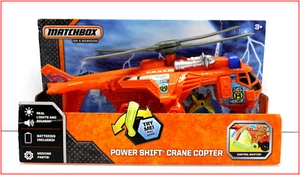 Matchbox Power Shift CRANE Copter - Helicopter Lights Sounds work Claw 🌟VHTF🌟 - Picture 1 of 7