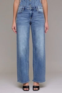 Hidden Los Angeles Logan Mid Rise Dad Denim Jean Medium Wash 30 - Picture 1 of 10