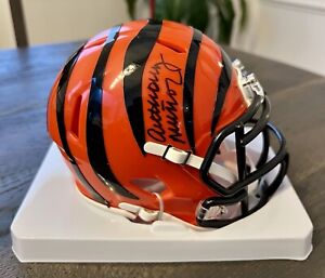 Anthony Munoz Signed Cincinnati Bengals Mini Helmet 1998 NFL HOF - Beckett COA