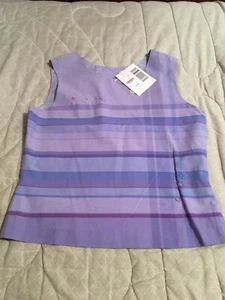 Petite Sophisticate ärmellose Bluse Größe 6 Lavendel gestreift - Bild 1 von 7