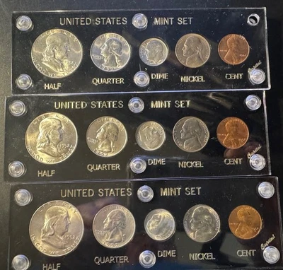 1952 UNCIRCULATED 15 COIN  SILVER MINT SET-CHOICE-GEM-NEAR FBL - Image 1 of 2