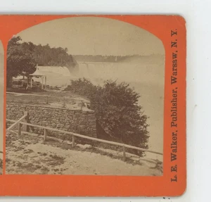 Kamera Stereoskop Zelt Niagarafälle L.E. Walker Stereoview um 1870 - Bild 1 von 2
