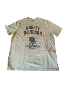 Camiseta Harley Davidson Wounded Warrior Project XL MANGA CORTA Beige - Imagen 1 de 5