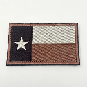 "Parche táctico rectángulo óxido bandera de Texas 3,25x2"" TX regalo veterano de Austin cosido" - Imagen 1 de 4