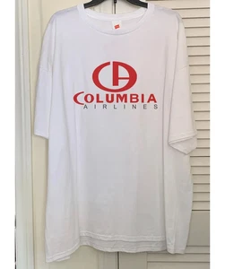 Columbia Airlines Airline WHITE Tee T-Shirt Brand New -  3XL - Picture 1 of 2