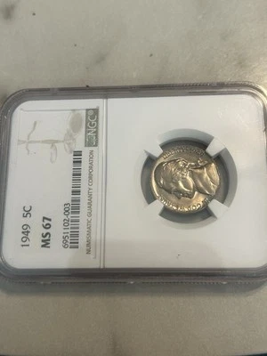 1949 NGC Ms 67 Jefferson Nickel Spectacular! Check My Many Listings👀 - Image 1 of 4