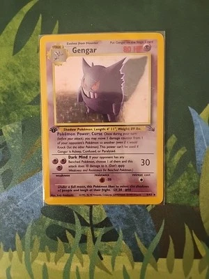 Gengar Holo Rare - Fossil Set 5/62 - Vintage Pokemon Card BGS 8.5  - Image 1 of 2