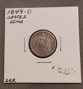 1849-O New Orleans Seated Liberty Seated Dime 10c - 90% Silber - Bild 1 von 2