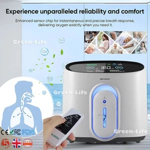 120W 1L-8L/Min Air Purifier Portable 93% OXYGEN Home Use LED Touch Screen Board - Picture 1 of 19
