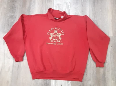 Винтажный мужской пуловер Giorgio Beverly Hills средний размер свитер толстовка 90-е - Изображение 1 из 4