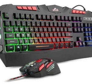Rii WIred Gaming Tastatur und Maus Combo Mechanical Feel Full Size LED Keyboa... - Bild 1 von 2
