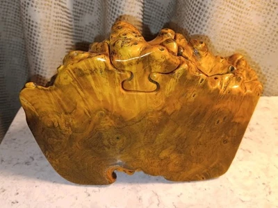 Vintage Don Wood Signed 8 Piece Burl Puzzle Box  - Image 1 of 4