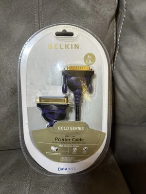 BELKIN GOLD Series IEEE 1284 Printer Cable 24k Gold Plated Contacts   6' / 1.8m - Image 1 of 4