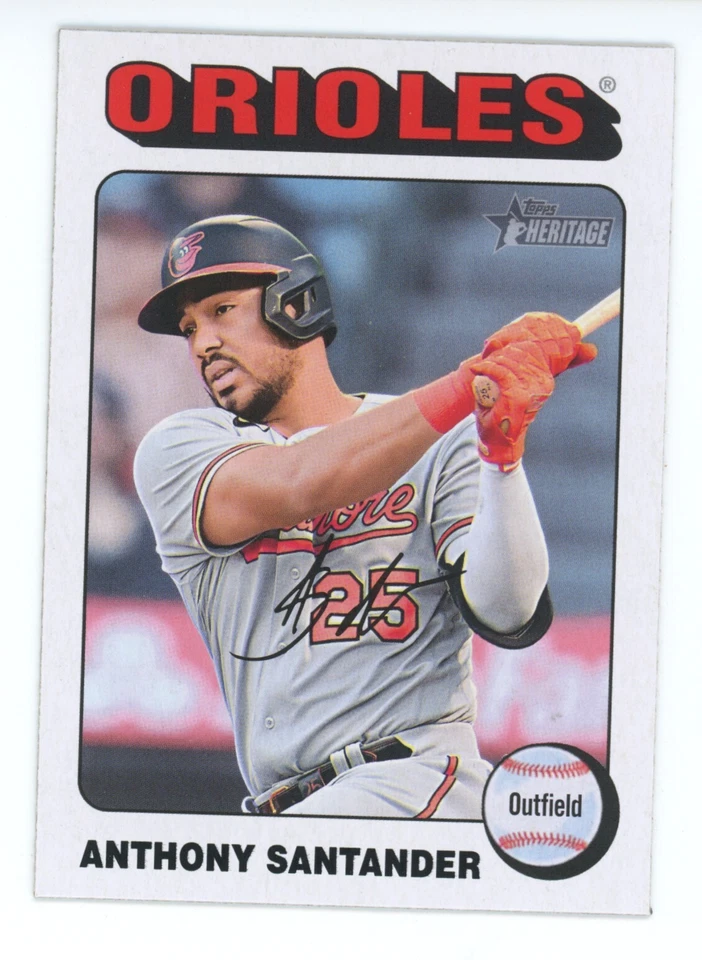 2024 TOPPS HERITAGE BASEBALL WHITE BORDER ANTHONY SANTANDER #9 - Image 1 of 1