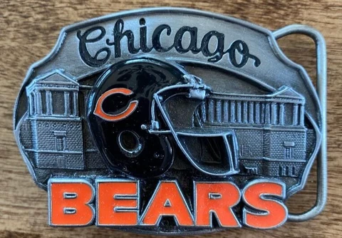 Vintage 1987 Chicago BEARS George Halas SISKIYOU Belt Buckle Limited Ed #5510 Cover
