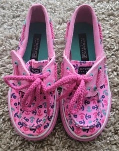 Sperry Top-Sider Girl's Bahama Jr. Anchor Print Shoes Size 9.5 M - Picture 1 of 13