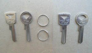 ¡4 LLAVES EN BLANCO DE LA VIEJA ESCUELA! Para 1952-1966 camioneta Ford Classic, etc. (2 cada uno) - Imagen 1 de 1