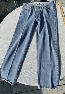 Vtg Levis 550 Blue Jeans Relax Fit 36x32 No Stretch Mexico Made Red Tag - Picture 1 of 13