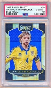 Select Anatoliy Tymoshchuk Blue Prizm #25 2016-17 (011/299) PSA 10 - POP 1 - Imagen 1 de 2