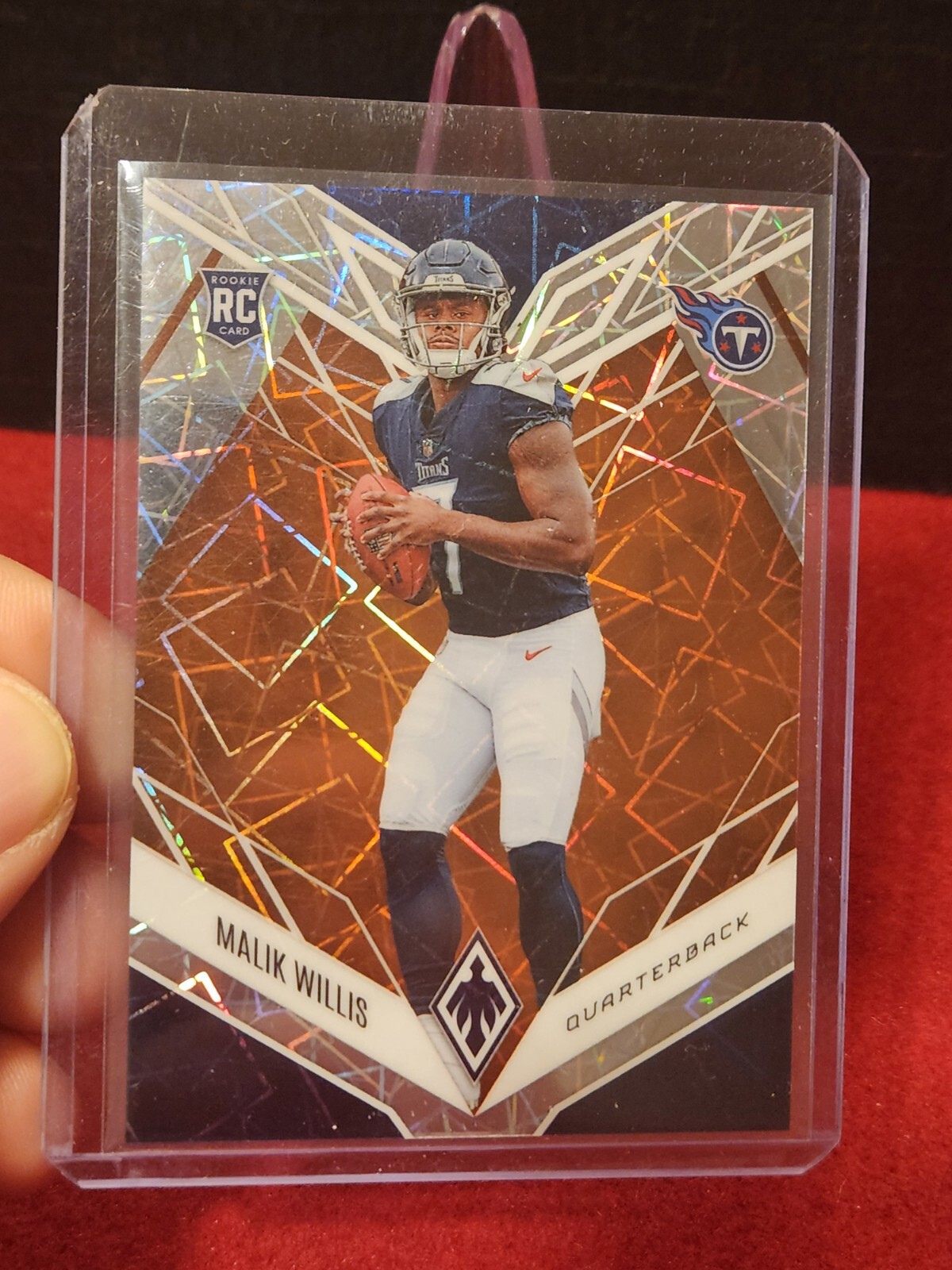 MALIK WILLIS 2022 PANINI PHOENIX #103 RC Orange Lazer #d 72/75 SP TITANS 🏈🔥