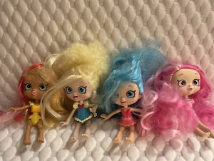 Lotto 4 bambole Shopkins Happy Places Lil Shoppies usate pulite - Foto 1 di 9
