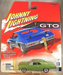 2001 Johnny Lightning Pontiac GTO 1971 Pontiac GTO HARDTOP Green w/Chrome Wheels - Picture 1 of 6