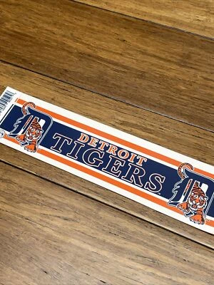 Vintage Detroit Tigers Bumper Sticker Official MLB Baseball 1990’s USA 11” JD - Image 1 of 4
