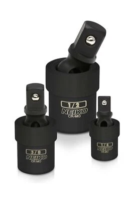Neiko Black Complete Impact Universal Joint Socket Swivel Set 1/4"3/8"1/2" Drive - Image 1 of 4